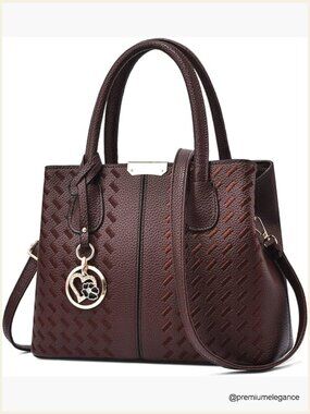 Women's Satchel Handbag Top Handle Purse Crossbody Bag Tote Faux Leather